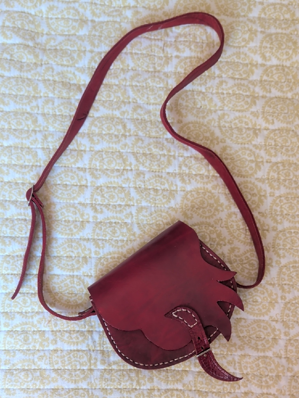 Handcrafted Red Leather Crossbody Bag - Women (Made In Madrid, Spain)